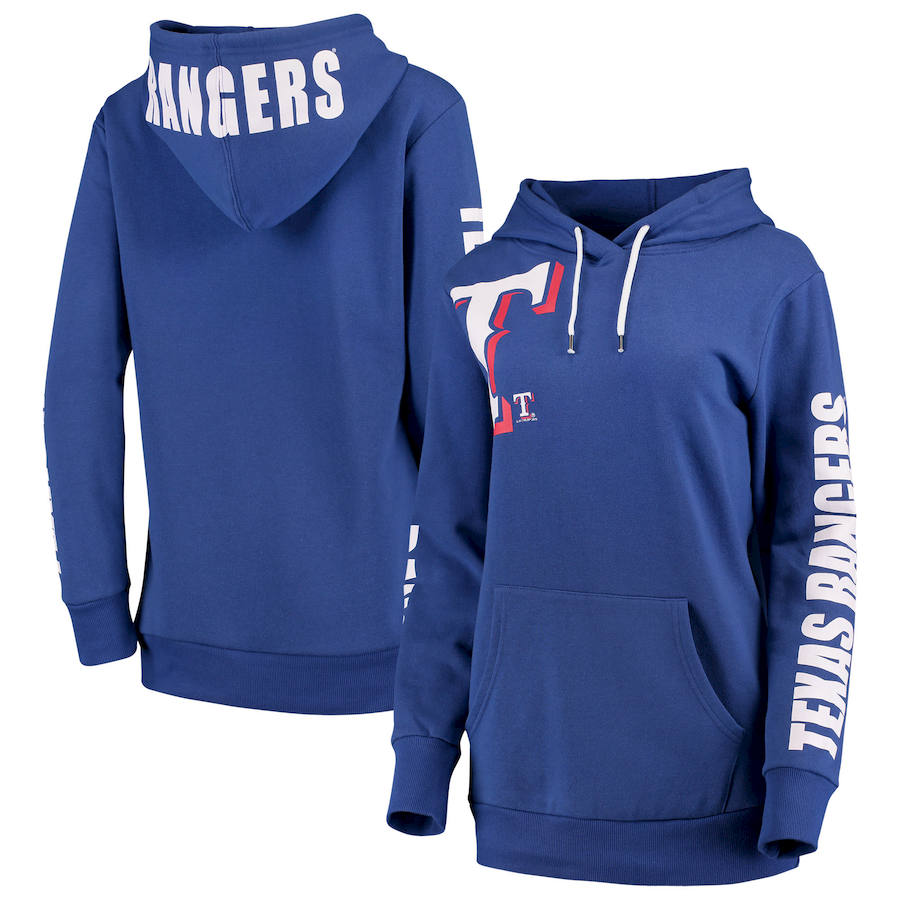 Texas Rangers G III 4Her by Carl Banks Women's 12th Inning Pullover Hoodie Royal