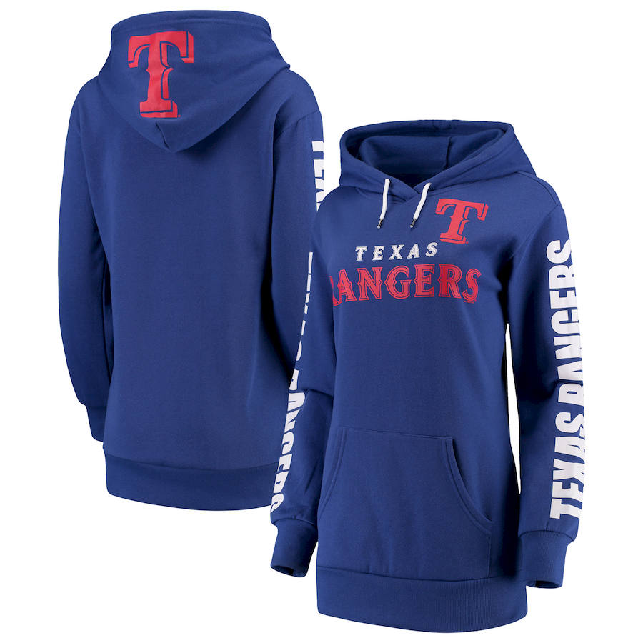 Texas Rangers G III 4Her by Carl Banks Women's Extra Innings Pullover Hoodie Royal