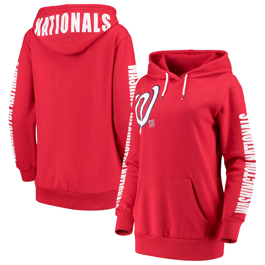 Washington Nationals G III 4Her by Carl Banks Women's 12th Inning Pullover Hoodie Red