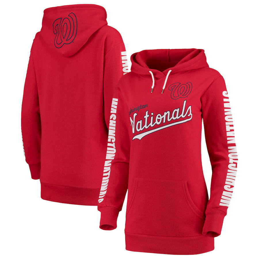 Washington Nationals G III 4Her by Carl Banks Women's Extra Innings Pullover Hoodie Red