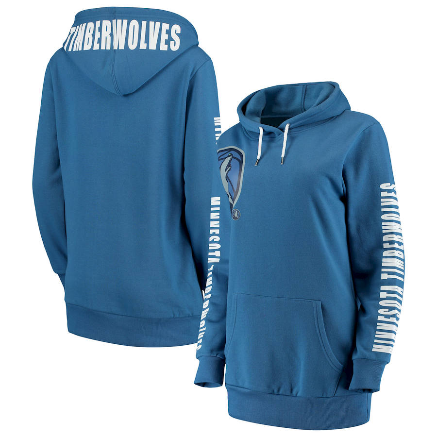 Minnesota Timberwolves G III 4Her by Carl Banks Women's Overtime Pullover Hoodie Blue