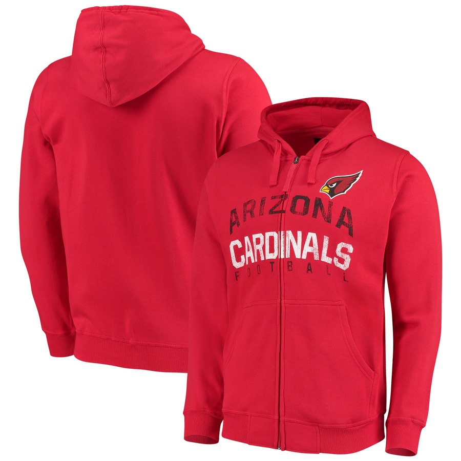 Arizona Cardinals G III Sports by Carl Banks Post Season Full Zip Hooded Sweatshirt Cardinal