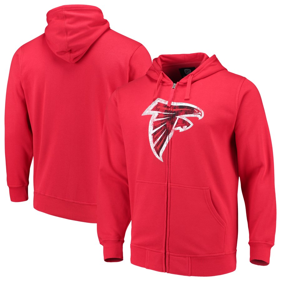 Atlanta Falcons G III Sports by Carl Banks Primary Logo Full Zip Hoodie Red