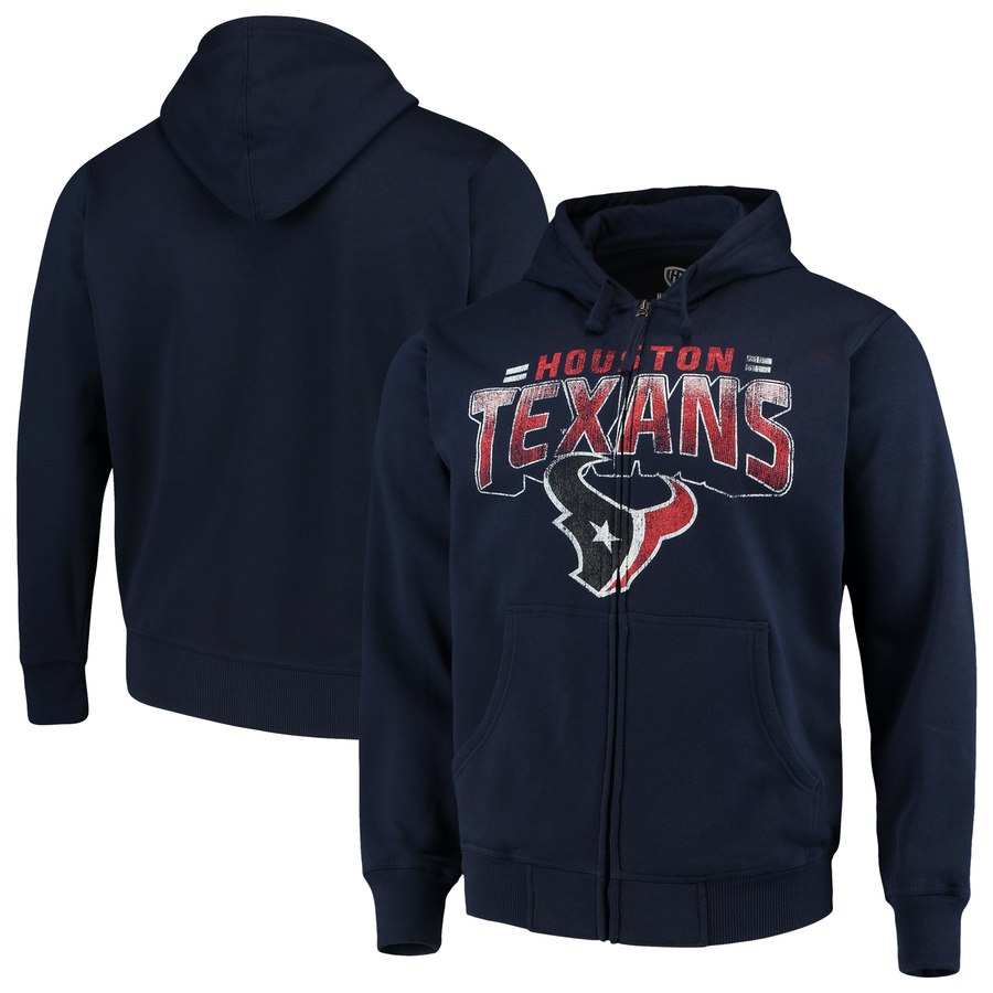 Houston Texans G III Sports by Carl Banks Perfect Season Full Zip Hoodie Navy