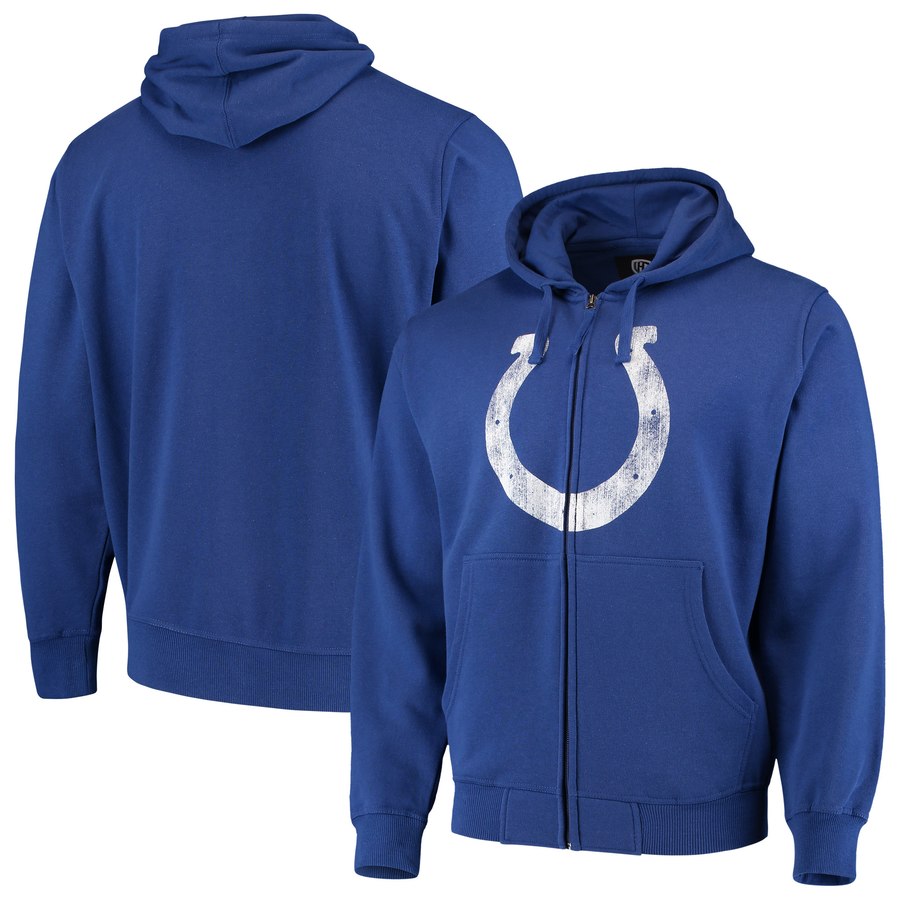 Indianapolis Colts G III Sports by Carl Banks Primary Logo Full Zip Hoodie Royal