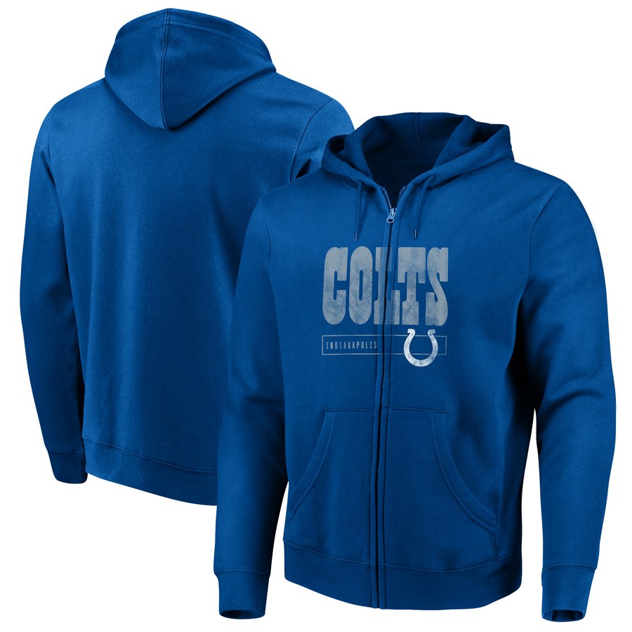 Indianapolis Colts Majestic Hyper Stack Full Zip Hoodie Royal