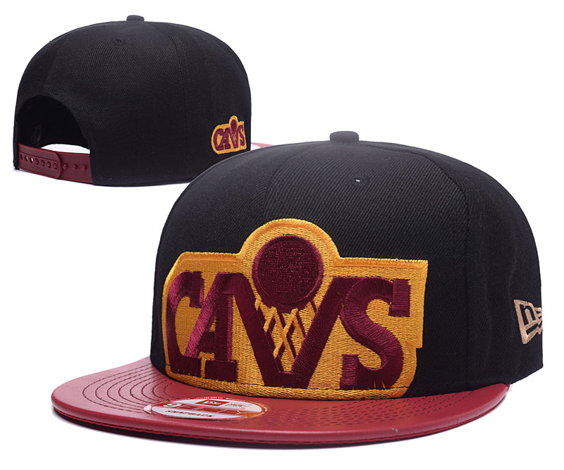 Cavaliers Team Big Logo Black Red Adjustable Hat GS