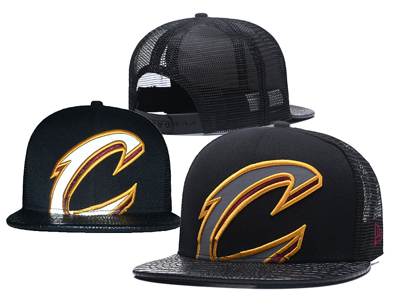 Cavaliers Team Logo Black Mesh Adjustable Hat GS
