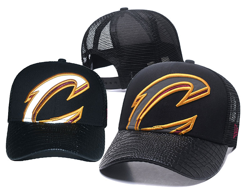Cavaliers Team Logo Black Peaked Adjustable Hat GS