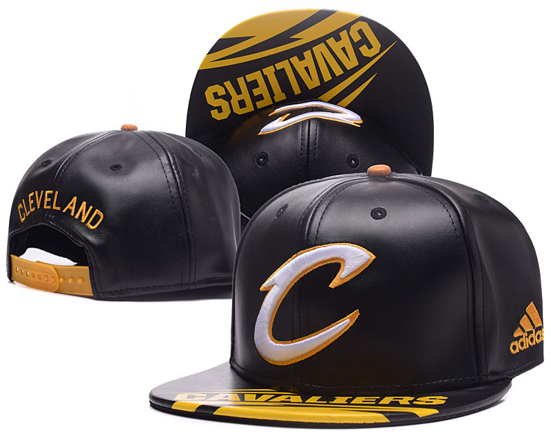 Cavaliers Team Logo Black Yellow Adjustable Hat GS