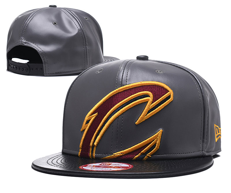 Cavaliers Team Logo Gray Black Adjustable Hat GS - Click Image to Close