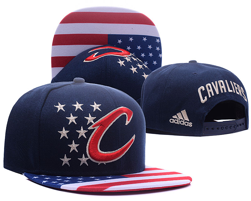 Cavaliers Team Logo Navy USA Flag Adjustable Hat GS