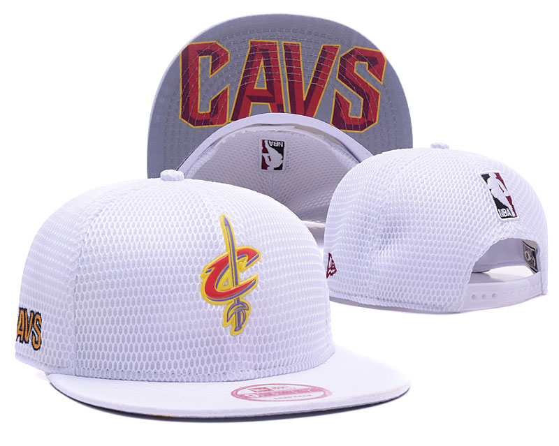 Cavaliers Team Logo White Mesh Adjustable Hat GS