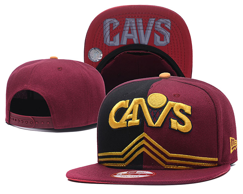 Cavaliers Team Yellow Logo Red Adjustable Hat GS