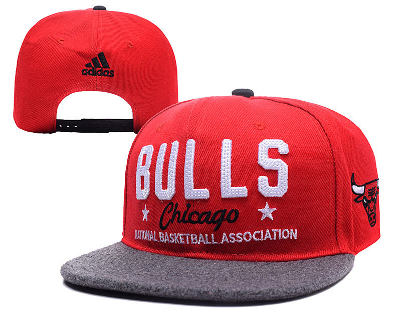 Bulls Fresh Logo Red Adjustable Hat YD