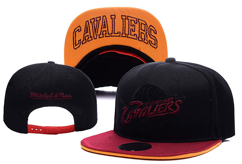 Cavaliers Fresh Logo Black Mitchell & Ness Adjustable Hat YD