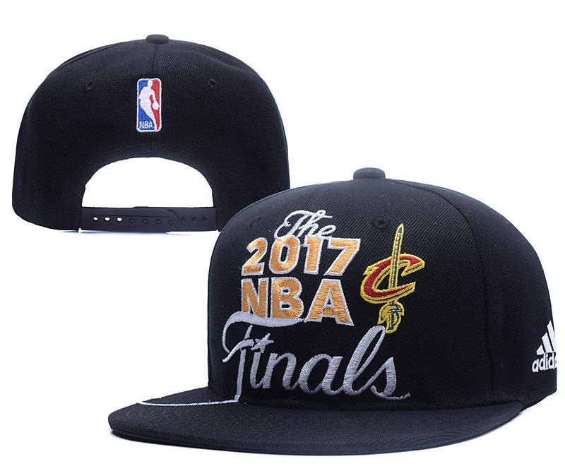 Cavaliers Team Logo 2017 NBA Finals Black Adjustable Hat YD