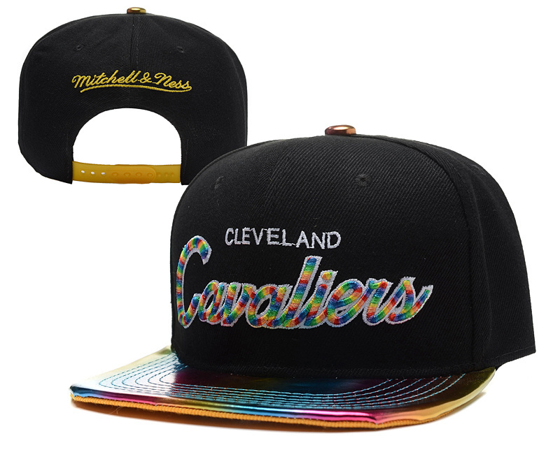 Cavaliers Team Logo Black Colorful Mitchell & Ness Adjustable Hat YD