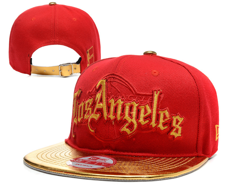 Clippers Fresh Logo Red Golden Adjustable Hat YD