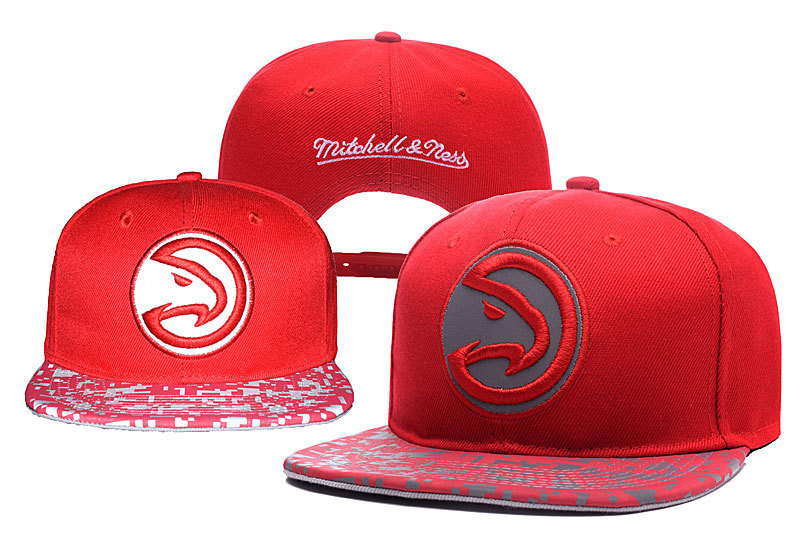 Hawks Fresh Logo Red Mitchell & Ness Adjustable Hat YD