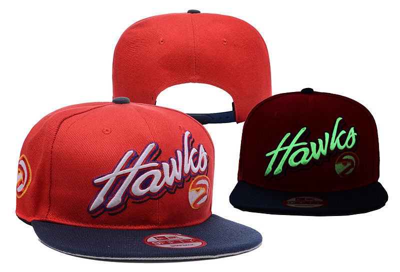 Hawks Team Logo Red Black Adjustable Luminous Hat YD