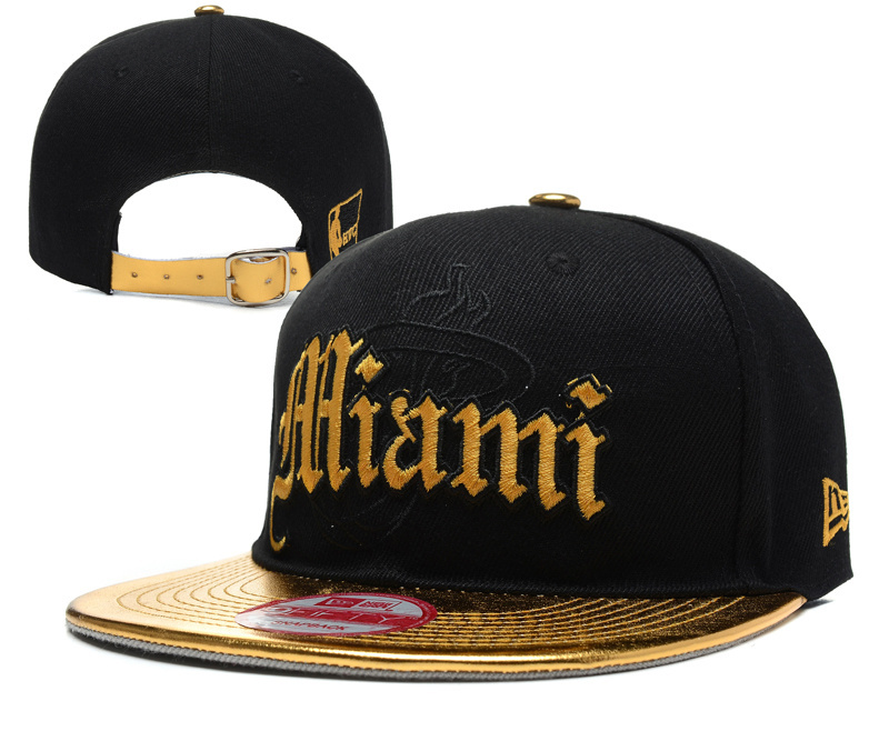 Heat Team Logo Black Golden Adjustable Hat YD