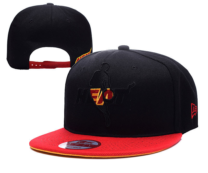 Heat Team Logo Black Red Adjustable Hat YD