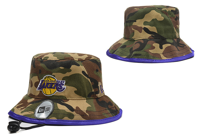 Lakers Fresh Logo Camo Wide Brim Hat YD