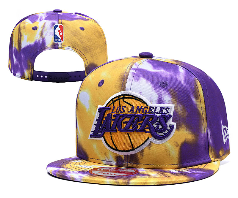 Lakers Fresh Logo Purple With Yellow Adjustable Hat YD