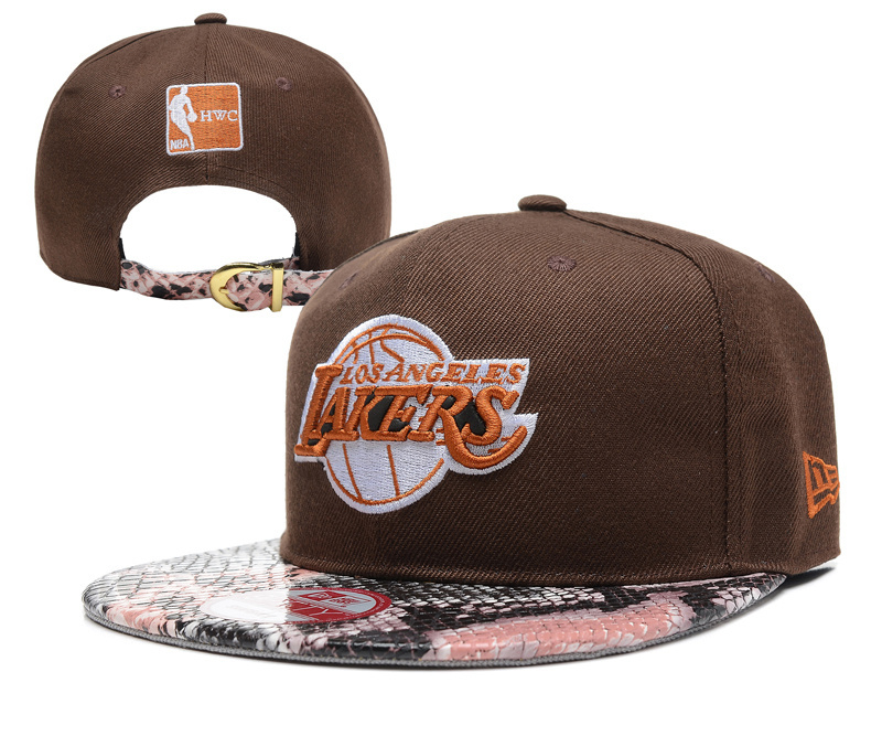 Lakers Team Logo Brown Adjustable Hat YD