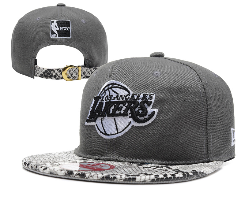 Lakers Team Logo Gray Adjustable Hat YD