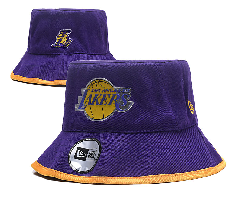 Lakers Team Logo Purple Wide Brim Hat YD
