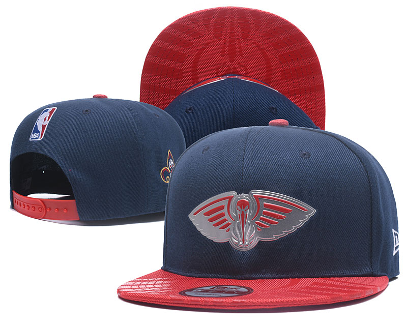Pelicans Team Logo Navy Red Adjustable Hat YD
