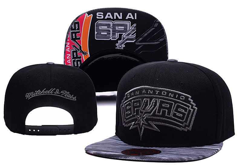 Spurs Fresh Logo Black Special Mitchell & Ness Adjustable Hat YD