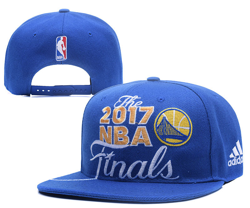 Warriors Fresh Team 2017 NBA Finals Blue Adjustable Hat YD