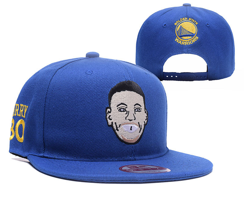 Warriors Team Logo Blue Curry 30 Adjustable Hat YD