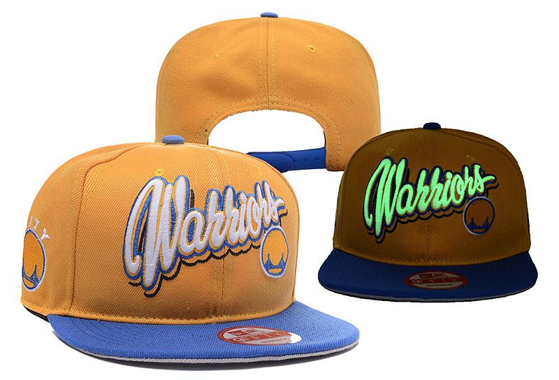 Warriors Team Logo Golden Blue Luminous Adjustable Hat YD