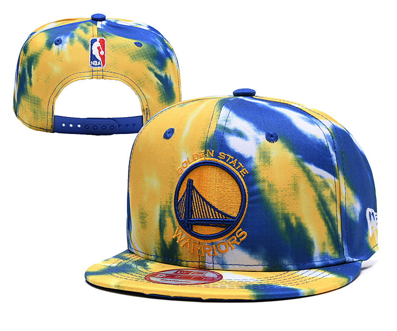 Warriors Team Logo Yellow Blue Adjustable Hat YD
