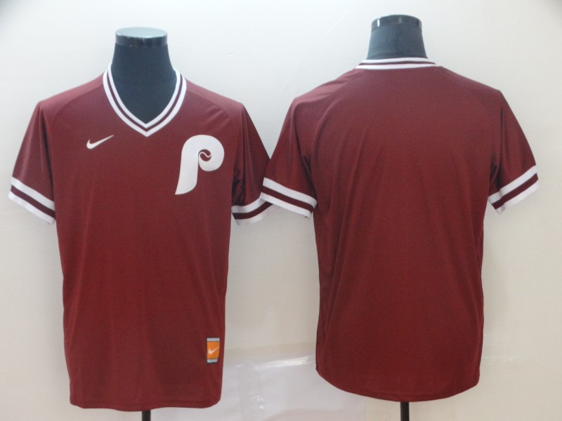 Phillies Blank Red Nike Throwback Jersey