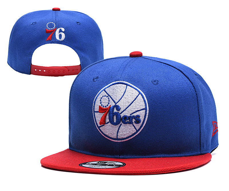 76ers Team Logo Blue Red Adjustable Hat YD