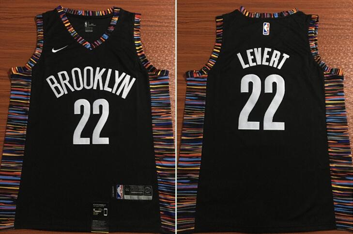Nets 22 Caris LeVert Black City Edition Nike Swingman Jersey