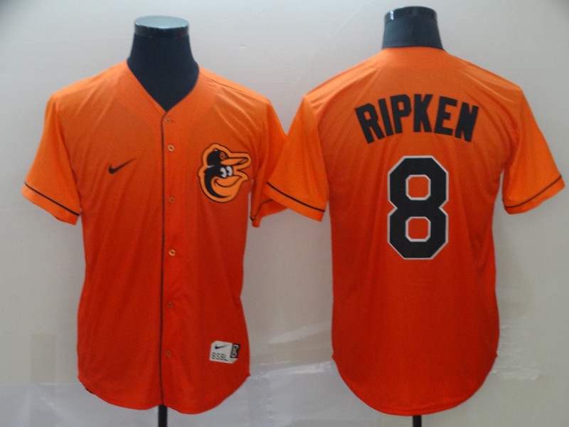 Orioles 8 Cal Ripken Jr Orange Drift Fashion Jersey