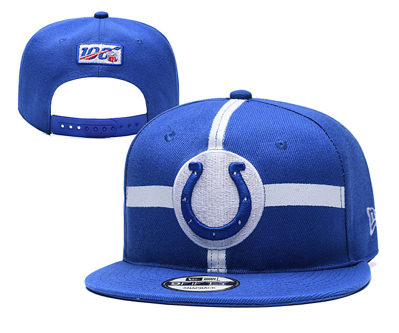 Colts Team Logo Royal 2019 Draft 100th Season Adjustable Hat YD