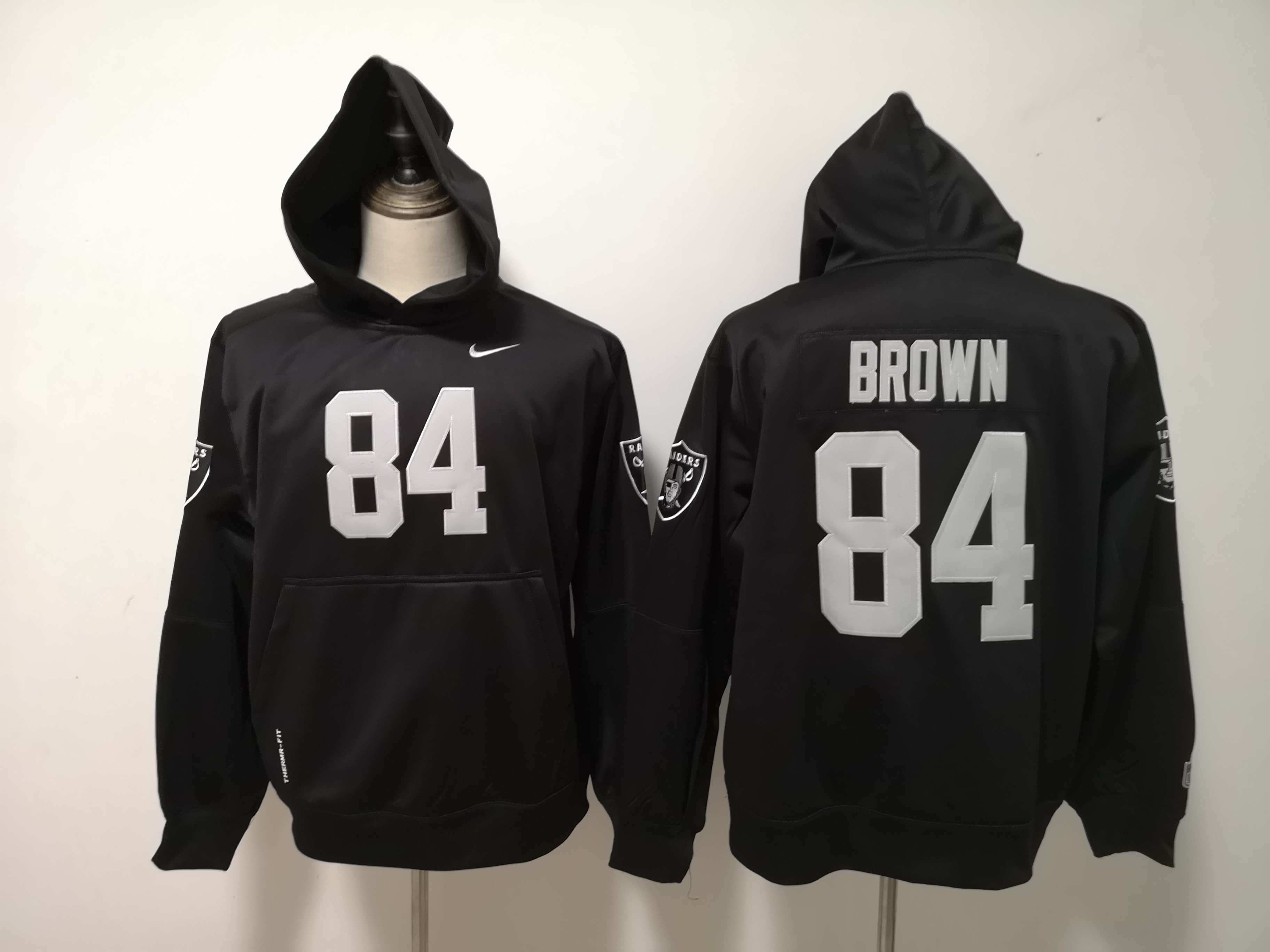 Nike Raiders 84 Antonio Brown Black All Stitched Hooded Sweatshirt