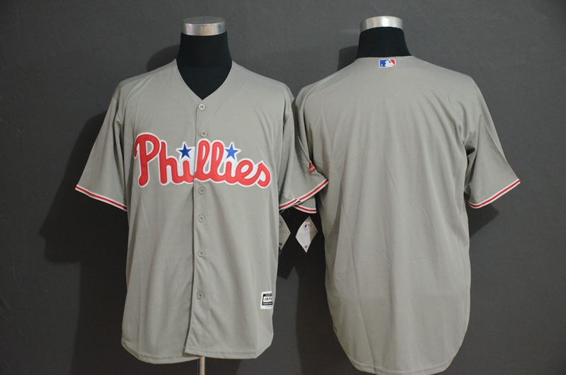 Phillies Blank Gray Cool Base Jersey
