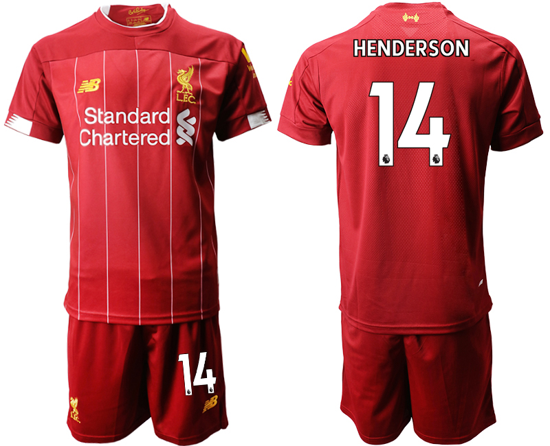 2019-20 Liverpool 14 HENDERSON Home Soccer Jersey