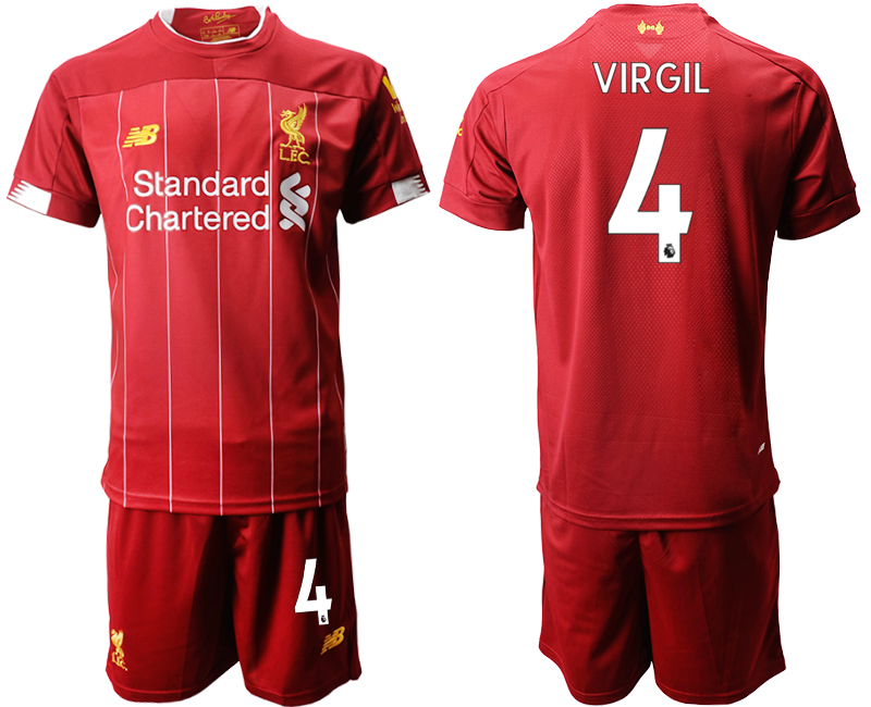 2019-20 Liverpool 4 VIRGIL Home Soccer Jersey