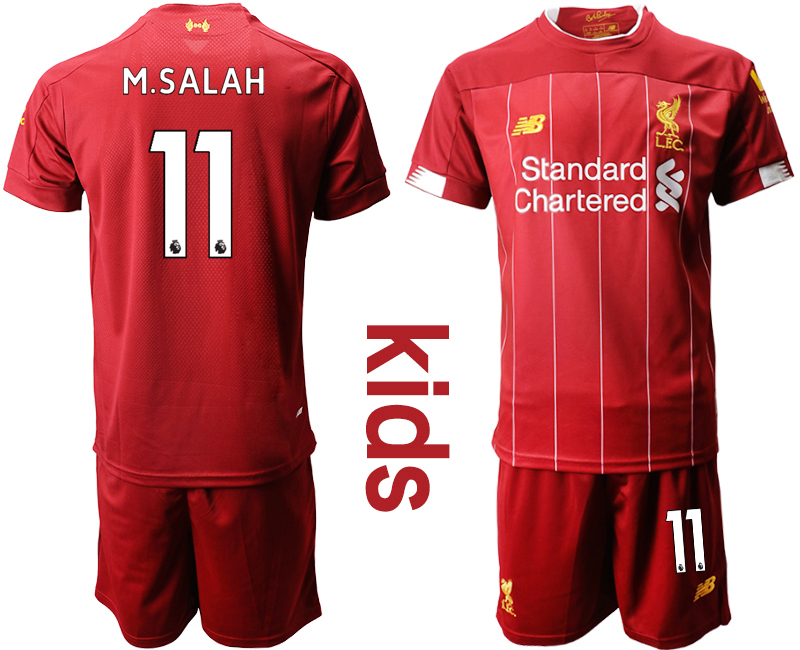 2019-20 Liverpool 11 M.SALAH Youth Home Soccer Jersey - Click Image to Close