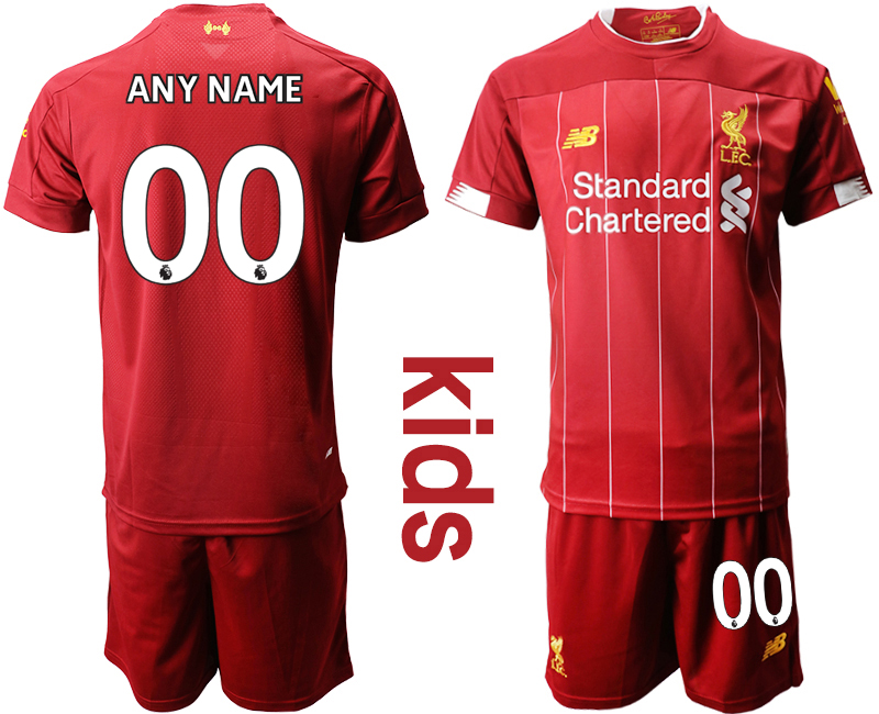 2019-20 Liverpool Customized Youth Home Soccer Jersey