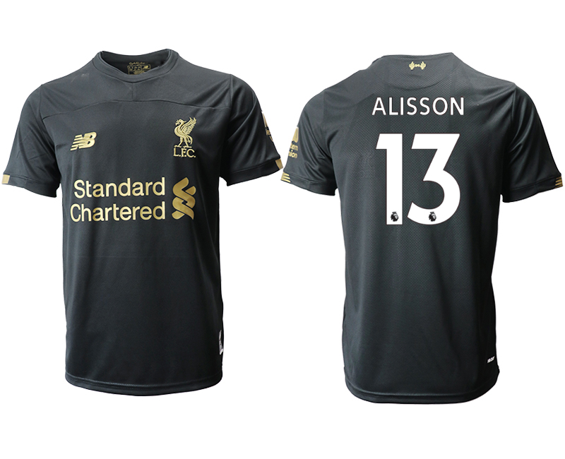 2019-20 Liverpool 13 ALISSON Black Goalkeeper Thailand Soccer Jersey